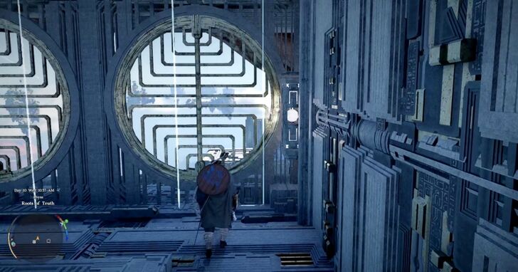 Kliff in front of Circular Window