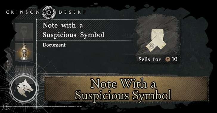 Note with a Suspicious Symbol