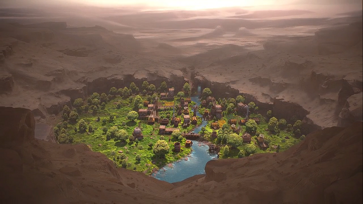 timberborn beaver city wide shot