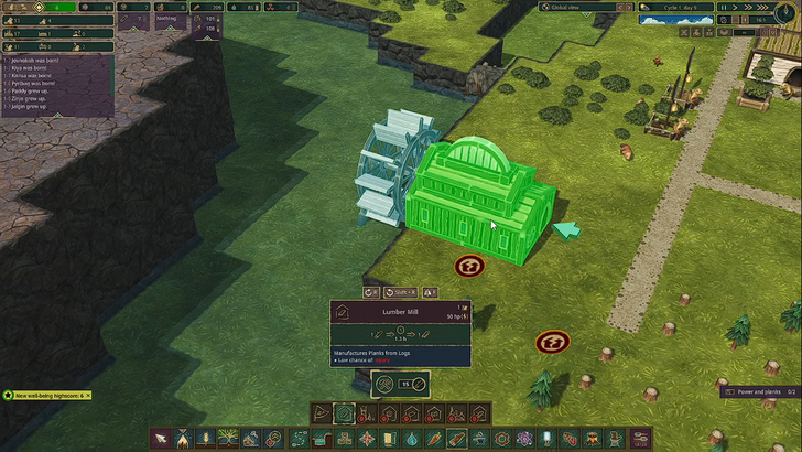 timberborn sawmill placement