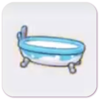 Bouncy blue bathtub