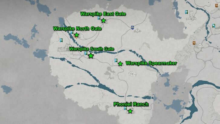 Warspike Area marked