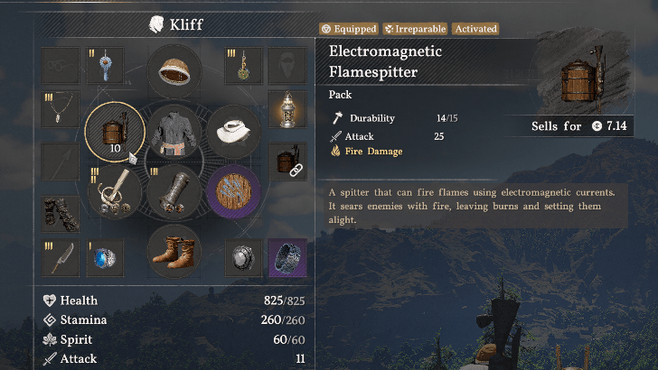 Flamethrower Equipment Preview