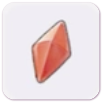 Red crystal fragment