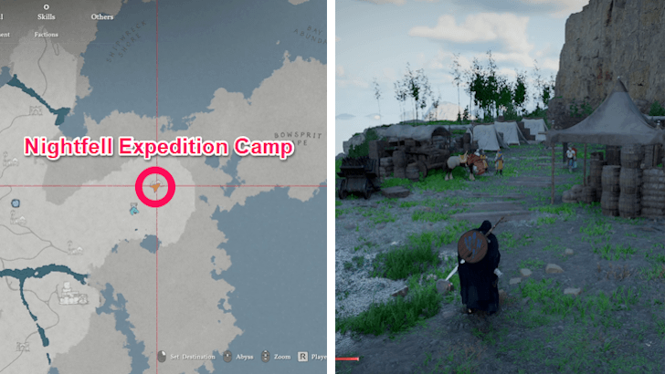 Nightfell Expedition Camp Location
