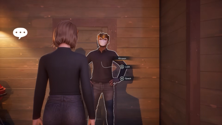 Life is Strange: Reunion Max talking to a masked Abraxan