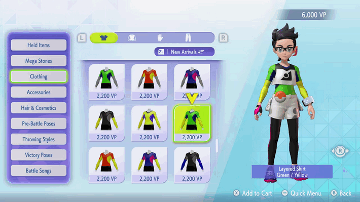 Pokemon Champions Cosmetics Shop