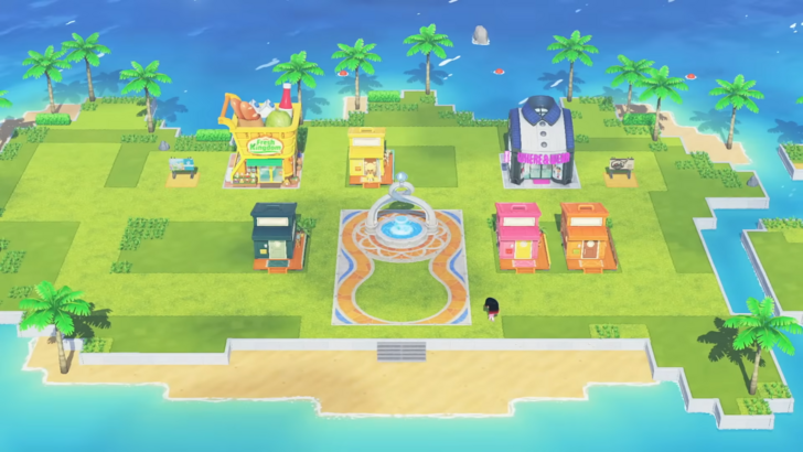 Tomodachi Life: Living the Dream tropical island town with a lot of open spaces