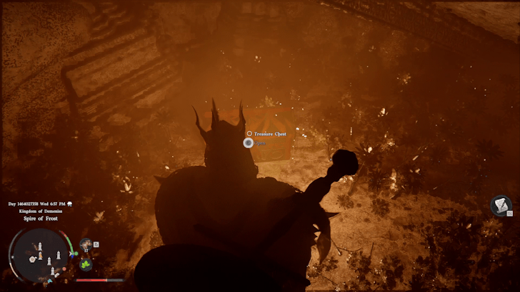 treasure chest with frozen anguish