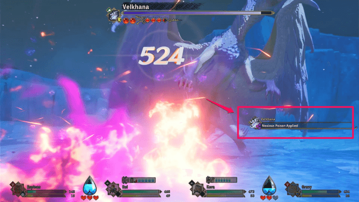 Apply Status Ailments, Poison, Darkness and Burn