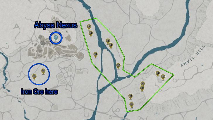 Anvil Hill Mining Route