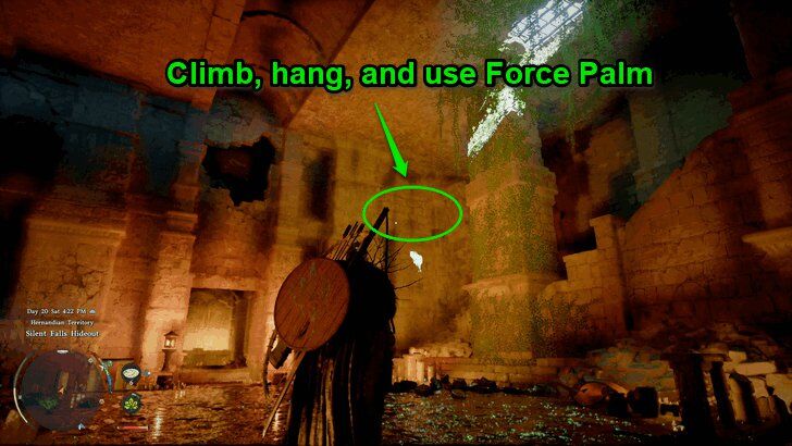 Climb and Use Force Palm on the Wall