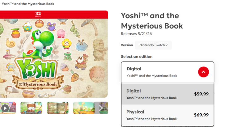 Yoshi and the Mysterious Book eShop listing