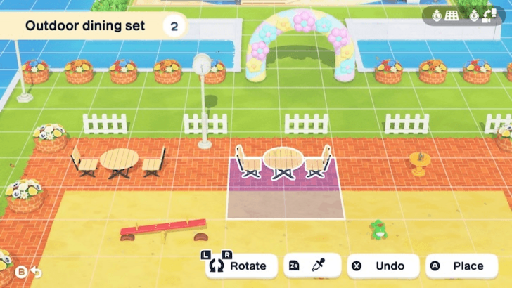 Island customization interface