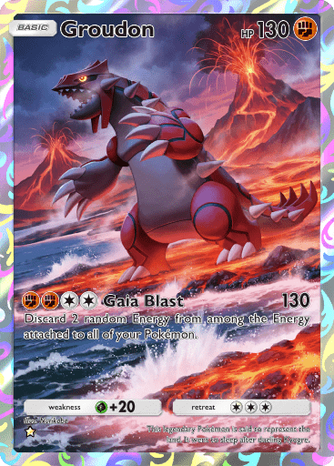 Groudon Illustration Rare Card - Mega Shine | Pokemon TCG Pocket
