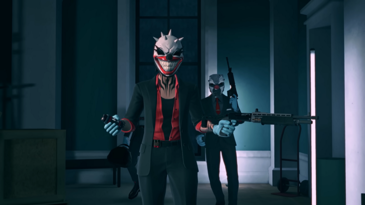 Payday Aces High Player Walking With a Gun