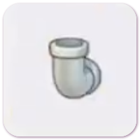 Iron pipe (upward curve)