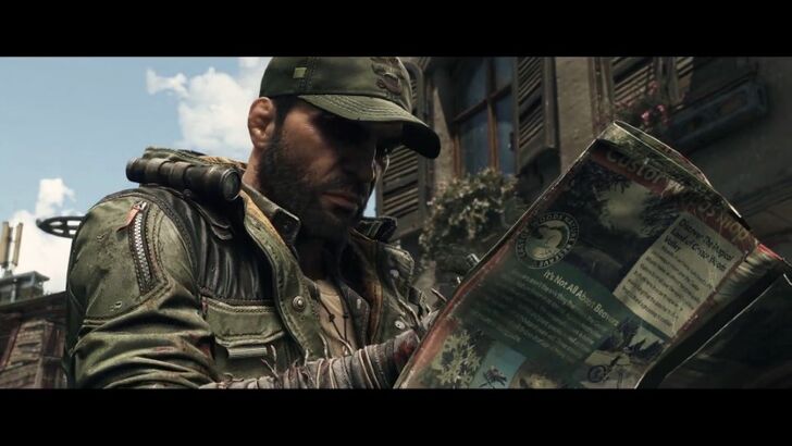 Protagonist Kyle Crane Looking At Map