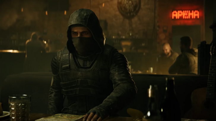 STALKER 2 cost of hope hooded figure in a bar