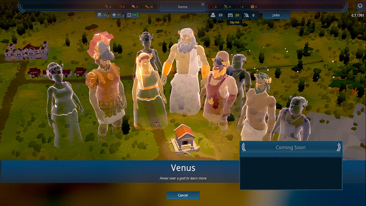 nova roma roman god pantheon around a temple