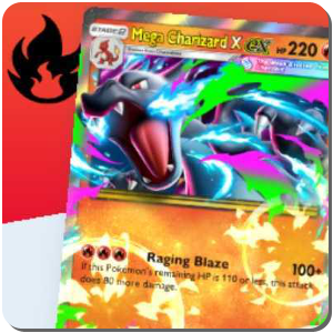 Mega Charizard X ex and Entei ex Solo Battle Icon