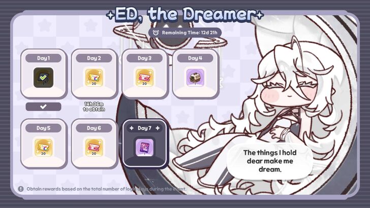 Trickcal ED the Dreamer login campaign screenshot