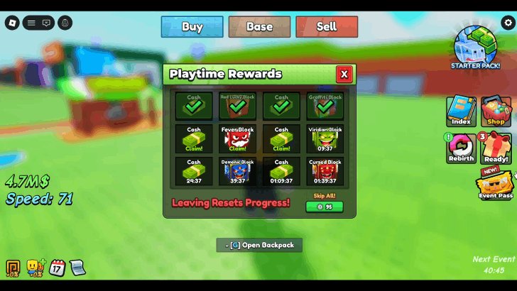 Playtime Rewards