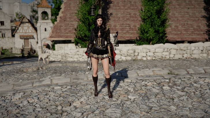 Elegant Carmine Leather Armor Preview