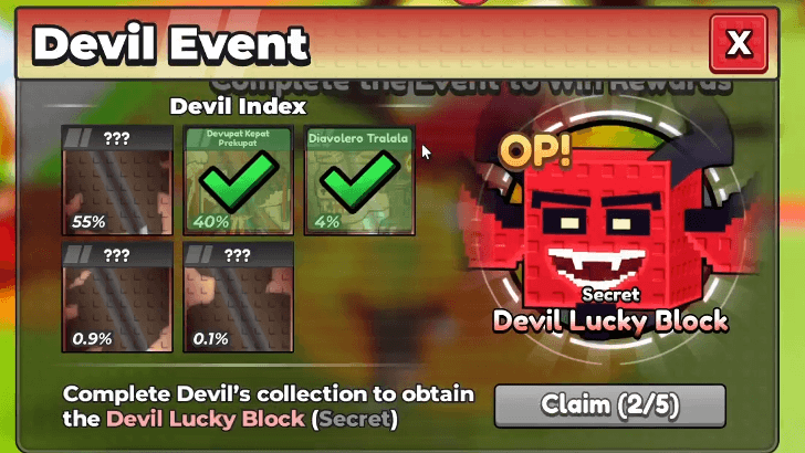 Be a Lucky Block - Devil Event Lucky Block