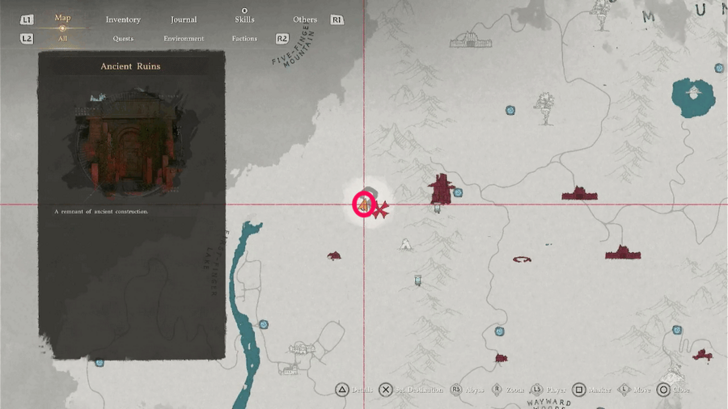 Five-Finger Mountain Icy Ruins Map