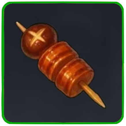 Seven Deadly Sins Origin - Mushroom and Meat Skewer