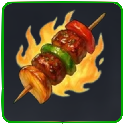 Seven Deadly Sins Origin - Flaming Grilled Meat Skewer