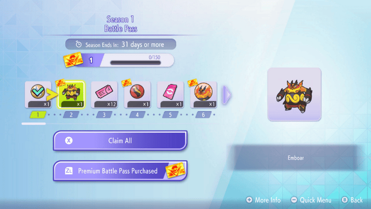 Pokemon Champions battle pass