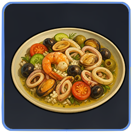 Seven Deadly Sins Origin - Oil and Seafood Salad