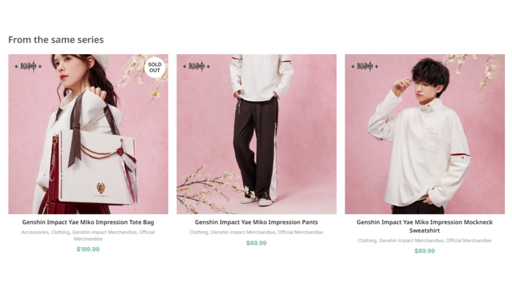 Yae Miko Merchandise Series
