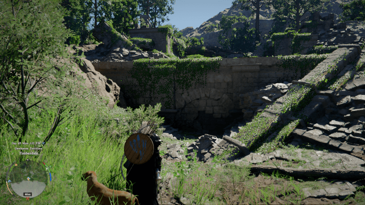 Timberdale Gorge Ruins Location