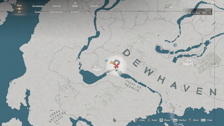 Timberdale Gorge Ruins Map