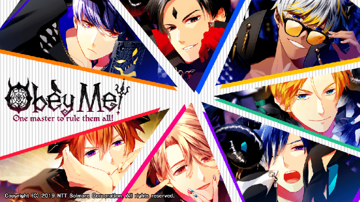 Obey Me! all seven brothers in promotional poster