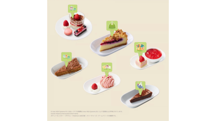 IKEA desserts decorated with Pokémon-themed paper picks