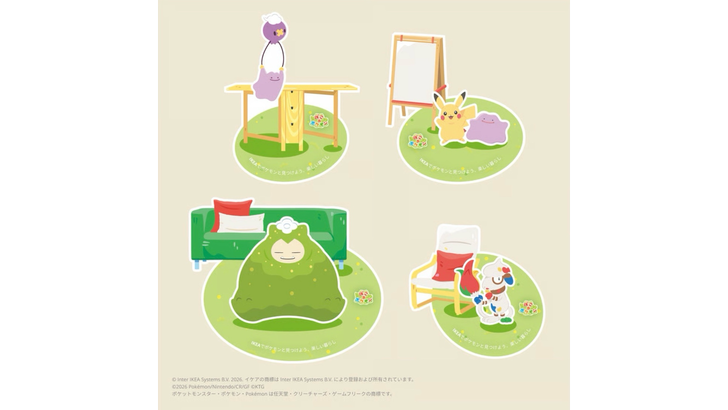 Pokémon Pokopia x IKEA collaboration stickers