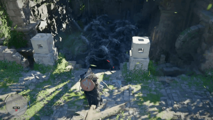 Timberdale Cliff Ruins Location