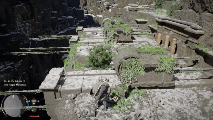 Five-Finger Mountain Valley Ruins Location