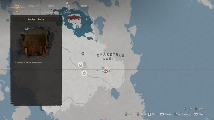 Beardtree Hills Sunflower Ruins Map