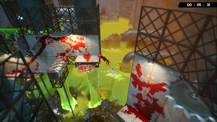 meat boy jumping between wall run platforms