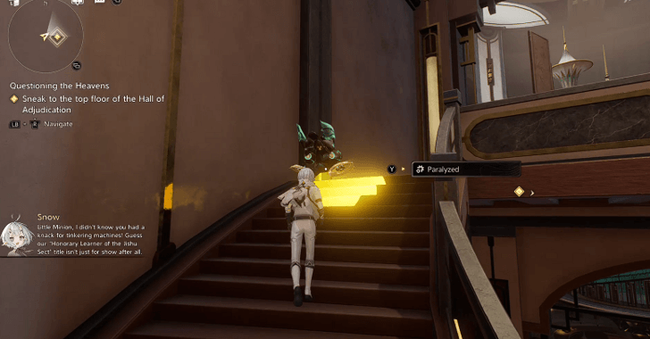 Sneak to the Top Floor by Paralyzing Yanfinch Mechapuppets