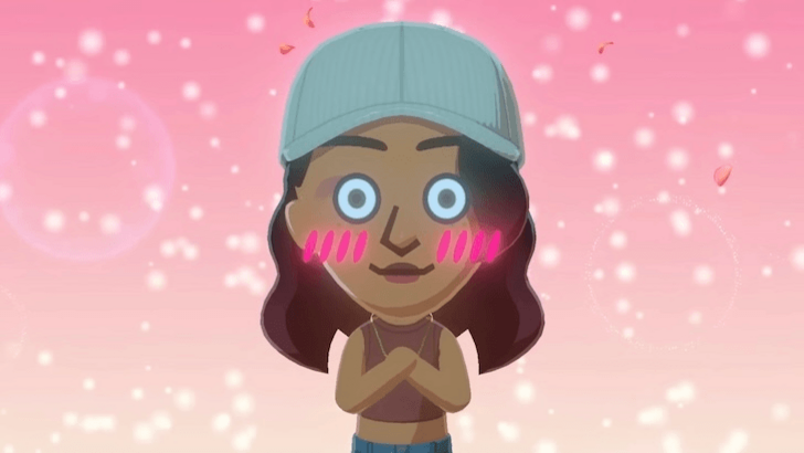 Angie blushing and falling in love