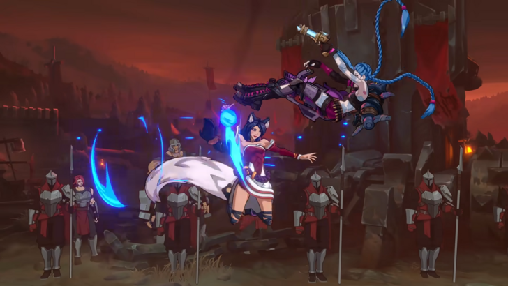Ahri dunking on Jinx