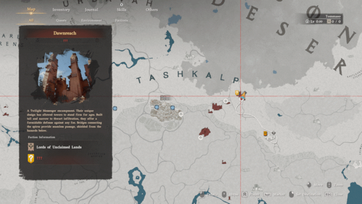 Maze of Dawnreach Map Location