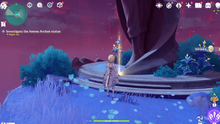 Genshin - Investigate the Anemo Archon Statue