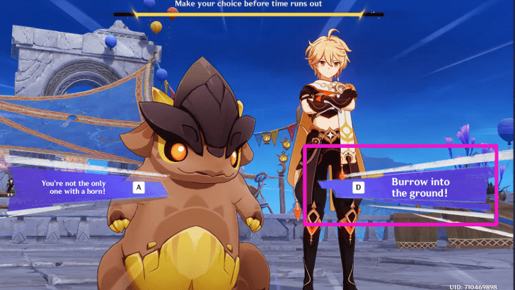 Choose the Burrow Into the Ground Move to Dodge